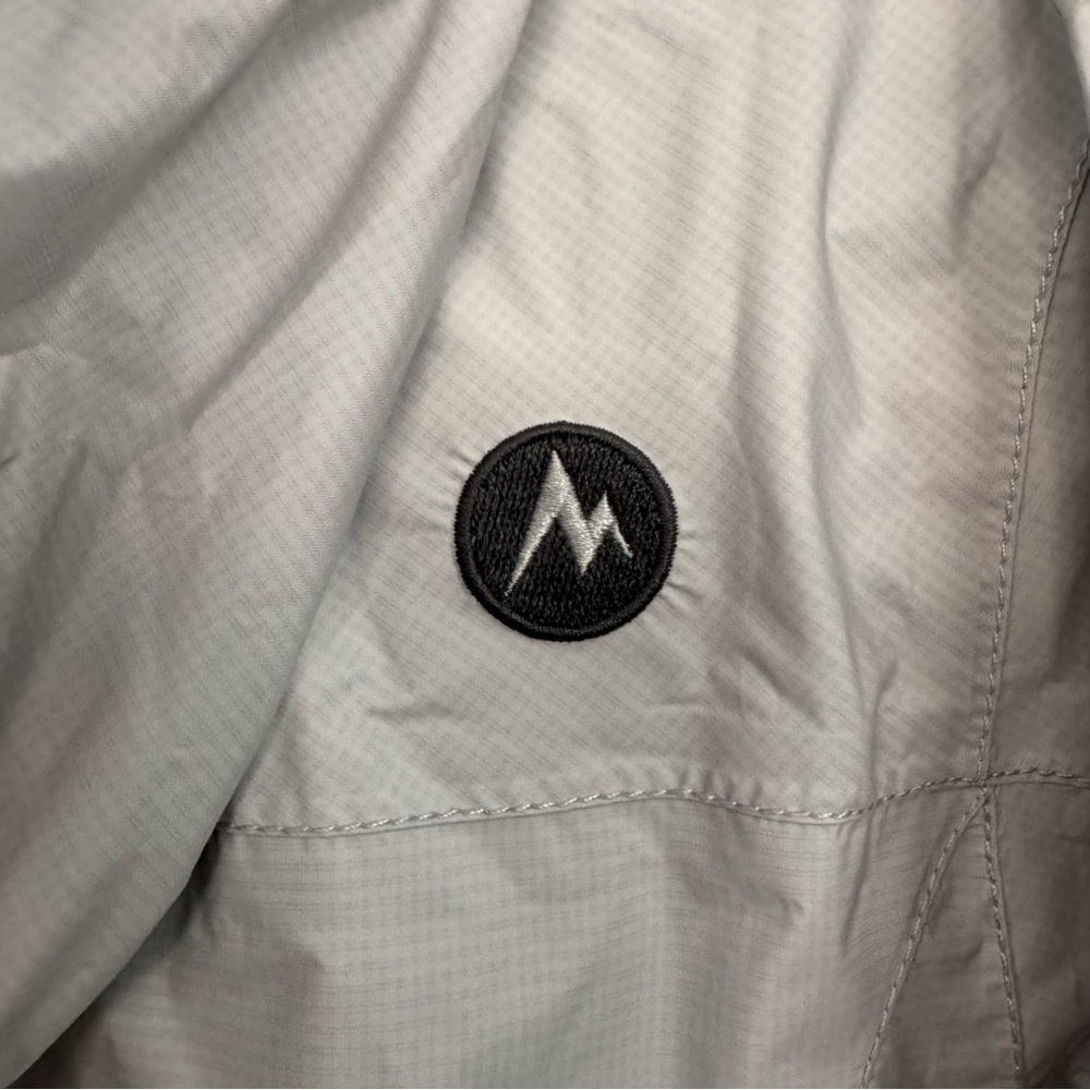NWOT Marmot G46200 PreCip Women's Light Gray Hooded Rain Jacket Medium Vapor - Picture 8 of 16